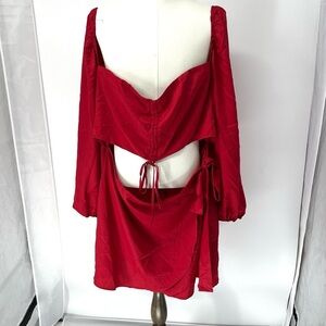 Pretty little thing NWT Red Off-Shoulder bodycon Dress 24